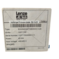 Lenze AC Tech SMVector Frequenzumrichter 22kW 30HP ESV223N04TXB 13366196