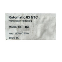 Kraftanlagen Heidelberg Rotomatic 83 NTC Drehzahlregelung rototherm