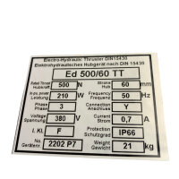 EMG Ed 500/60 TT Elektrohydraulisches Hubgerät 500 N...