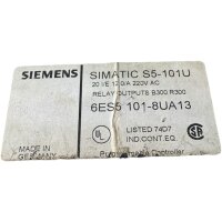 Siemens SIMATIC S5-101U Speicherprogrammierbare Steuerung...