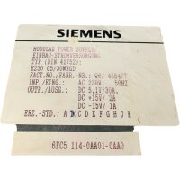 Siemens 6FC5 114-0AA01-0AA0 Modulares Einbau-Netzteil