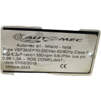 Automec VSF35/EP70-230Vac-50/60Hz-Class F Getriebemotor...