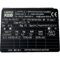 KEB M100L/4a-TB-IE3 Drehstrom-Asynchronmotor 3,0 kW 1440...