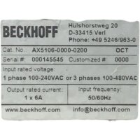 Beckhoff AX5106-0000-0200 Servoverstärker