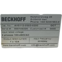 Beckhoff AX5112-0000-0200 Servoverstärker