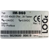 Gericke STP51 Bediengerät IM-960