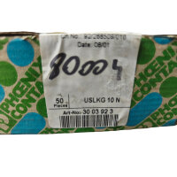 50x Phoenix Contact USLKG 10 N Schutzleiterklemme Grün Gelb 3003923 OVP Box