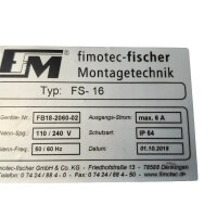 fimotec-fischer FS-16 Typ 90.0210.50  Steuergerät...
