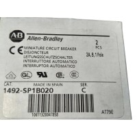 SET Inhalt 2 Stück!!! Allen-Bradley 1492-SP1B020...