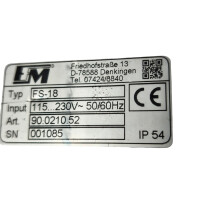 fimotec-fischer FS-18 Indzstrielles Steuerungsgerät...