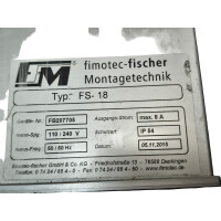 fimotec-fischer FS-18 Indzstrielles Steuerungsgerät FB207705 90.0210.52