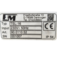 fimotec-fischer TSL-16 Thyristorsteuergerät 90.0110.52