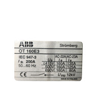 ABB OT 160E3 Lasttrennschalter