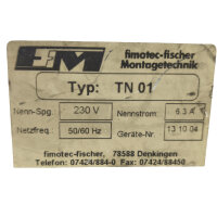 fimotec-fischer TN 01 Steuergerät 00402