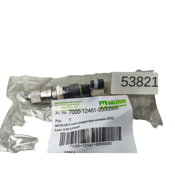 Murr MOSA M12 Konfektionierbarer M12-Stecker 7000-12461-0000000