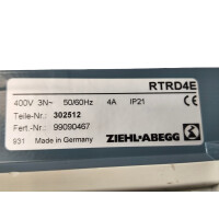 Ziehl-Abegg RTRD4E 5-Stufen-Transformatoer-Drehzahlregler 302512