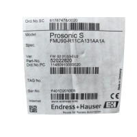 Endress+Hauser Prosonic S FMU90 Auswertegerät für Ultraschall-Füllstands- und Durchflussmessung 52022820