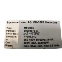 Bystronic Laser AG MFM235 HF-Anregungsmodule 90000676-A