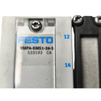 Festo MPA-MPM-VI Ventilinsel 539105 C602 P40061 VMPA-KMS1-24-5 533193 VMP1-M1H-M-PI 533342