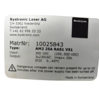 Bystronic AM2 25A RAS1 V51 Frequenzumrichter 10025843