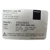 Bystronic AM2 200A RAS1 V23 Frequenzumrichter 10025852