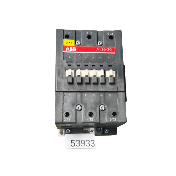 ABB A110-30 (1SFL45100R8011) Leistungsschütz + Hilfsschalterblock CAL18-11 (1SFN010720R1011)