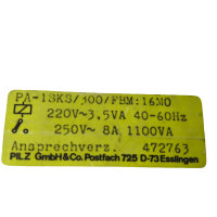 Pilz PA-1SKS/300/FBM:16M0 Zeitrelais 472763