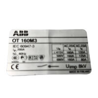 ABB OT 160M3 Lasttrennschalter