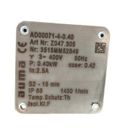 AUMA SA 10.2-G0 Drehantrieb Aktuator Stellantrieb 3515MD08058