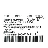 cab D00244X Druckkopf Printhead 24 dot 600dp 36994703