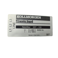 Kollmorgen Seidel Netzfilter 3EF-100 Netzentstörfilter D 8052