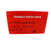 Danfoss VLT 3502 HVAC Frequenzumrichter VLT Type 3502 HV-AC 175H9078