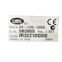 Carel IR32 IR32Z10000 Temperaturregler-Controller Rev. 1.027