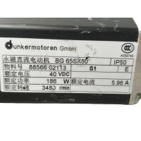 Dunkermotoren BG 65x50 Getriebemotor PLG 63SP 40V 186W