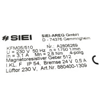 SIEI-AREG KFM05510 Servomotor mit KEB Lairple FXA71...
