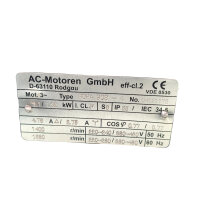 AC-Motor FCPA 90S-4 1,1kW mit Bosch Rexroth P2GF2...