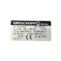 Groschopp IGK 80-40  Getriebemotor VE31-G-R-5 8151424