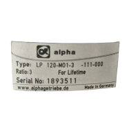 Alpha LP120-M01-3 Getriebe Ratio 3 LP120 1893511