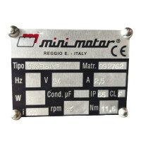 Minimotor MCCE24MP Getriebemotor  14  min 24V IP65 992762