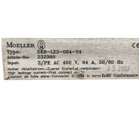 Moeller DE6-LZ3-064-V4 Funk-Entstörfilter 64A 400V...