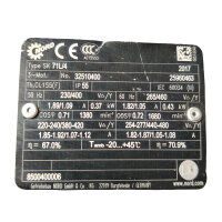 NORD Getriebemotor SK71L-4 SK01 0,37kW 47rpm 76Nm IP55