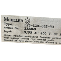 Moeller DE6-LZ3-032-V4 Funk-Entstörfilter Netzfilter 32A 400V 232359