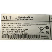 Danfoss VLT FC-103P11KT4E55H1XGX Refrigeration Drive...