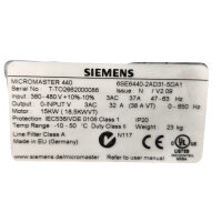 Siemens MICROMASTER 440 Frequenzumrichter 6SE6440-2AD31-5DA1