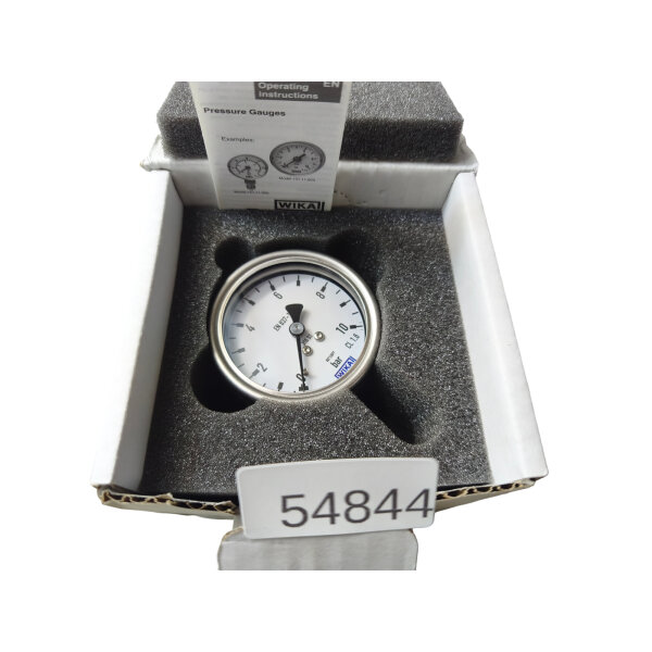 WIKA 232.50.063 Manometer Druckmessgerät 0-10 bar G12B Edelstahl 14104374