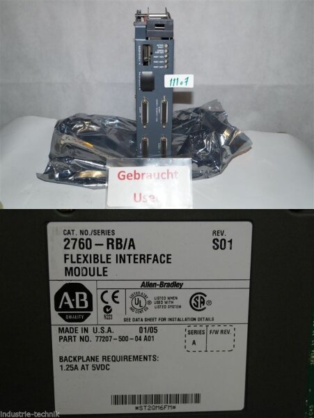 Allen bradley 2760-RB/A  77207-500-04 A01 flexible interface module