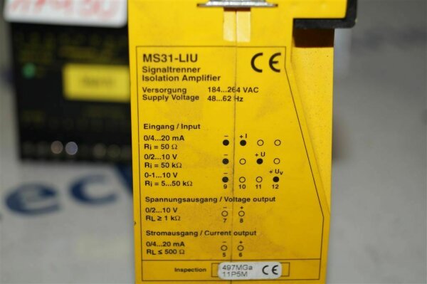 TURCK Multisafe MS31-LIU signaltrenner Isolation Amplifier MS31LIU, 60,00