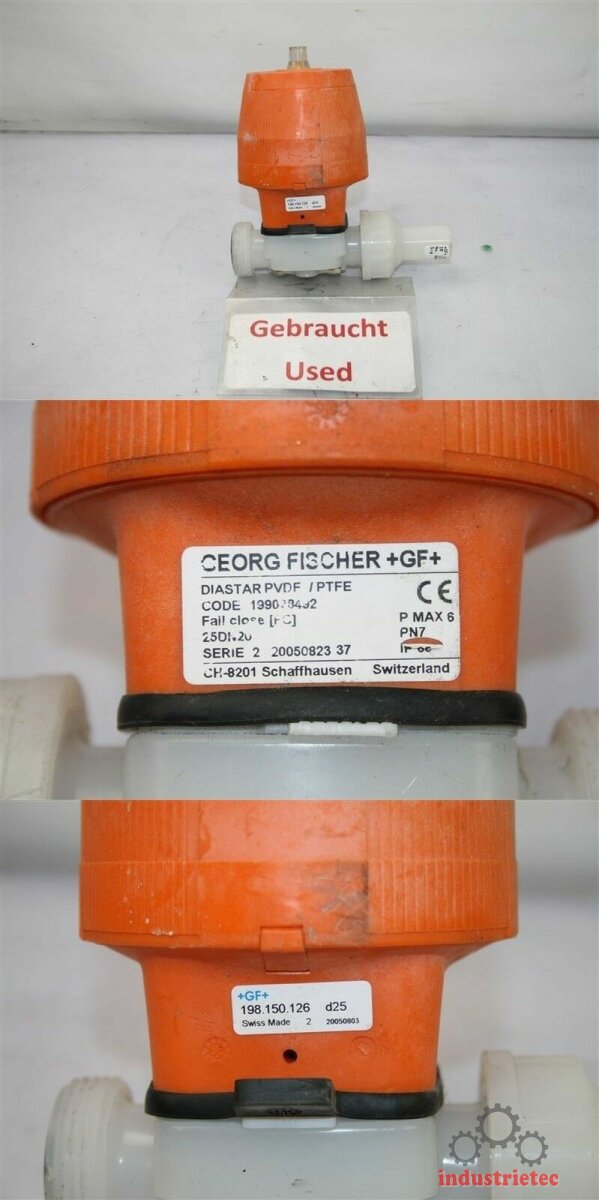 fischer Diastar PVDF PTFE Membranventil pneumatisch, 75,00