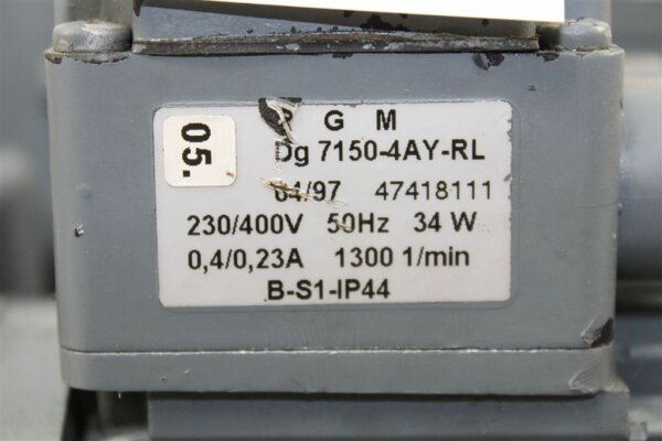 RGM 1 min  34W Dg 7150-4AY-RL Getriebemotor  Gearbox sehr langsam 
